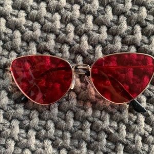 Super cool red lens sunglasses!!